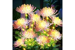 yowin Lampe Solaire Extérieur 4 Pièces Lampes Solaires à Fleurs, Decoration Jardin Exterieur Étanche IP65 Lumière Solaire Exterieur Pour Jardin/Chemins/Terrasse/Patio/Pelouse