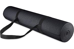 SIGNATURE FITNESS BalanceFrom GoYoga All Purpose High Density Non-Slip Exercise Yoga Mat with Carrying Strap