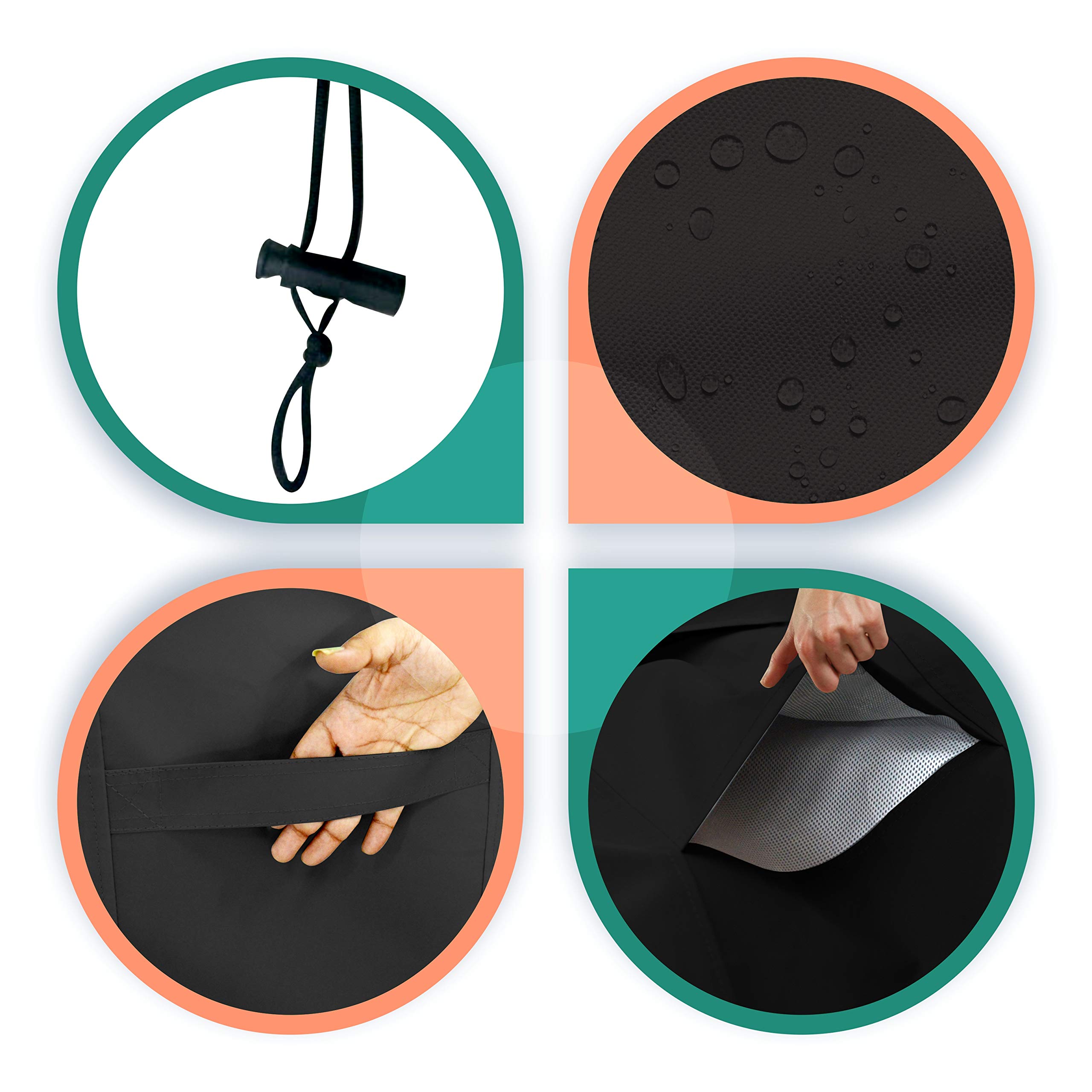 Patio Heater Cover - Waterproof, Air Vents, 100% UV-Resistant, 18 Oz 1000 D PVC Coated, Outdoor Furniture Stand up Heater Covers with Zipper for Snug fit – Bild 8