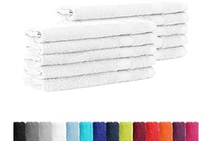 WASSERBETTEN-MARKENSHOP Supertall zestaw 10 ręczników dla gości, 30 x 50 cm w specjalnej cenie, 100% bawełny, w wielu kolorach, 10 sztuk ręczników dla gości, 30 x 50 cm, kolor biały