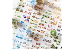 Ta Merry Washi Tape Scrapbooking Stickers 6 Rolls Scrapbook Zubehör Set PET Tape Bullet Journal Zubehör Dekoratives Scrapbook, Notizblock,Journaling DIY，Fotoalbum Sticker