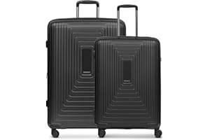 REDOLZ Hartschalen Koffer-Set-2-teilig | M Trolley 46 x 30 x 66 cm - 3,7 kg + L Trolley 52 x 34 x 77 cm - 4,4 kg | alle Koffer 5 cm Dehnfalte | für Damen & Herren (Essentials 14)