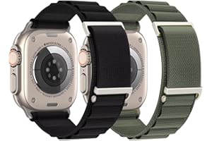 GBPOOT Alpine Loop Kompatibel mit Watch 38mm 40mm 41mm 42mm 44mm 45mm 49mm,Textil Loop Titan G-Haken Nylon Sport Armband for watch Series 8/7/6/5/4/3/2/1/SE Herren Damen