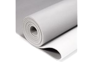 Babnecl Auto Headliner Fabric 38" L × 60" W Mesh Type with Foam Backing - Tube Packaging - Gray Interior Replacement Material for Car/Truck/SUV/RV Roof - Home Repair/DIY Headliner Material