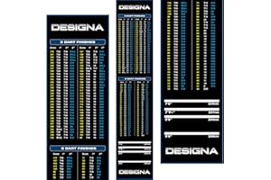 DESIGNA DARTS Designa Alfombrilla para Dardos de Alta Resistencia, Antideslizante, Delgada o Ancha