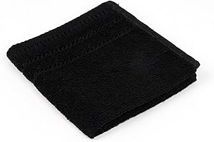 Gözze - Lot de 4 Essuie-Mains, Berlin, 100% Coton, 30 x 30 cm - Noir
