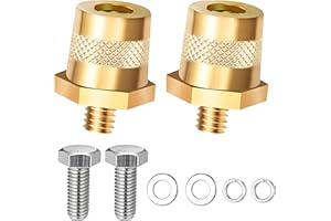 NOKWOCY 1 Par Adaptadores de Batería M8,Bornes Bateria Coche 12V con 2 Tornillos de Acero Inoxidable y 4 Arandelas,polo de batería para Baterías de Coche,Compatible con Yates,Coches