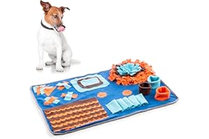 InnovaGoods® Alfombra olfativa para Mascotas, Compartimentos para Rellenar con premios/Snacks, estimula el olfato de tu Mascota y la Mantiene entretenida, Juguetes para Perros y Gatos