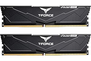 TEAMGROUP T-Force Vulcan DDR5 32GB (2x16GB) 6000MHz (PC5-48000) CL30 Intel XMP 3.0 & AMD Expo Compatible Desktop Memory Module Ram Black - FLBD532G6000HC30DC01