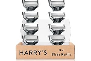 Harry's Razor Blades Refill, (8) Razor Head Refills with Precision Trimmer, 5 Anti-Friction Shaving Blades, Compatible with Harry's Razors for Men
