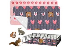 OPEYATOYS Set di 2 tappetini per gabbia di porcellini d'India, impermeabili e assorbenti, per conigli, criceto, cincillà, cucciolo, tappetino per scatola di parto, per gatti, animali domestici, cani