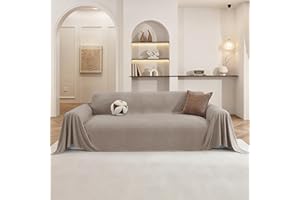 Ystyle Funda Sofa 3 Plazas, 200x340 CM, Cubre Sofa Antideslizante, Fundas para Sofa Antimanchas, Manta Cubre Sofa Grande, Protector De Sofa AntiarañAzos Gatos Perros, Sofa Cover, Caqui