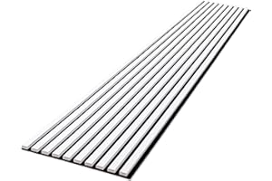 Wohnartig | Wandverkleidung | Lamellenverkleidung | Akustikpaneel | Wandpaneele auf filz | Akustikfilz | Lamellenwand | Lamellen dekor | Weiß | 270cm Hoch | 45cm Breit |