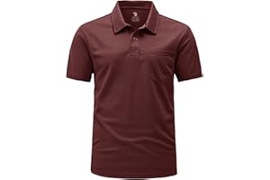 Rdruko Men's Breathable Polo Shirts Summer Short Sleeve Wicking Quick Dry Casual Work Golf Tops with Pocket