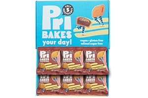 PRI'S Gluten Free Snacks - Tasty & On-the-Go Oat-Based, Low Calorie, Delicious Snacks for Adults - High Fibre, No Sugar, Low Fat Vegan Food w/Natural Ingredients - 6 pcs Cinnamon Oaty Pockets by Pri Bakes