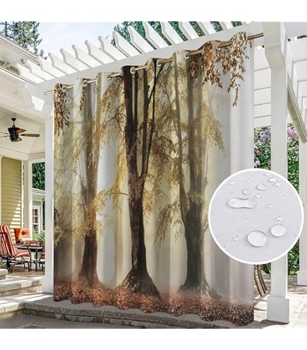 Surwin 2-tlg. Outdoor Vorhang - Wetterfester Sichtschutz Für Balkon & Terrasse