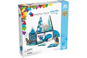 Magna-Tiles Arctic Animals de 25 pièces - Pièces magnétiques de construction 3D
