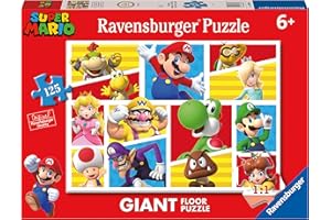 RAVENSBURGER Puzzle dla dzieci 2D: Super Mario Giant 125 elementów