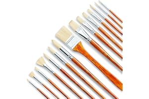 ARTIFY ART SUPPLIES Artify Lot de 15 pinceaux Professionnels pour Peinture à l'huile avec boîte de Transport Gratuite