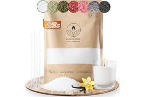comforder Kerzensand mit Dochten, Wachsgranulat, Kerzen selber Machen Set, Pearled Candle, 400g Kerzenwachs Perlen + 4 Kerzendochte (Weiß)
