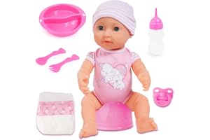 Bayer Design Nyfödd babydocka, dricker och kissar