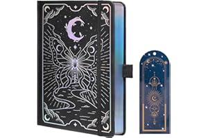 TIEFOSSI Lined Journal Notebook, Butterfly Journal for Women Girls, A5 Hardcover Journals with Bookmark, College Ruled Notebook for Journaling Writing, 100 GSM Thick Paper with 316 Numbered Pages