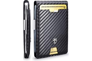 TRAVANDO Portefeuille Homme avec Pince à Billets Amsterdam Etui RFID Blocage Contre Piratage Bancaire - Mince Porte-Monnaie avec Clip en Métal - Porte-Carte de Crédit Sécurisé - Porte-Cartes