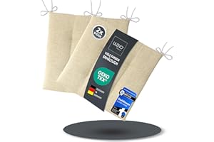 LILENO HOME Juego de 2 cojines para silla beis (40 x 40 x 4,5 cm) - Cojines para silla de jardín, cocina o comedor - Cómodos y resistentes a los rayos UV en interiores y exterior, cojín para silla