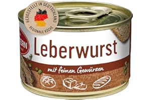 ‎DREISTERN DREISTERN Leberwurst 160g I Mit Schweinefleisch & Gewürzen I Herzhafte Spezialität in recyclebarer Konservendose I Lange Haltbarkeit dank natürlicher Konservierung I Hausmacher Qualität