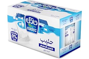 Nadec Full Fat Long Life Milk, 12 x 1 Liter - 69 ريال