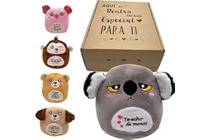 PELUCHILANDIA Regalos Amigas Originales | Regalos para Amigas Especiales | Regalo Personalizado | Regalo Amiga Cumpleaños | Regalos Originales para Amigos | Koala Peluche con Frases | Regalo Pareja (Koala)