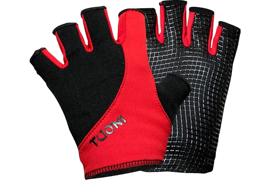 Tuoni GREAT Sports Gloves for Kids - Fingerless Cycling Gloves/Kids Grip Gloves for Sports - Hockey, Rugby, Netball, Running, American Football - Gloves for Autistic Children