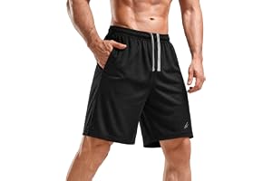 NY Threads Lätta snabbtorkande sportshorts för män med fickor
