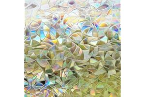 Finnez Pellicola per Vetri Finestre Colorata-Adesivo per Finestre Autoadesivo,Protezione Traslucida Privacy Anti UV,Decorativo per Vetrine,Salotti,Stanze da Studio,Stanze per Bambini (60 x 300 cm)