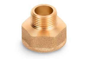 HYDROBIL Raccord réduit côté mâle en laiton - 1/2” femelle x 3/8” mâle