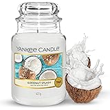 Yankee Candle Candela Profumata In Giara Grande, Latte Di Cocco, Durata Fino A 150 Ore, Bianco, ‎10.7 x 10.7 x 16.8 cm, 623 g