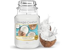 Yankee Candle Candela Profumata In Giara Grande, Latte Di Cocco, Durata Fino A 150 Ore, Bianco, ‎10.7 x 10.7 x 16.8 cm, 623 g