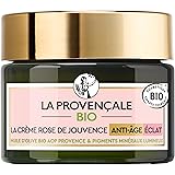 La Provençale Bio - Crème Rose de Jouvence Anti-Âge Éclat Certifié Bio - Huile d’Olive Bio AOP Provence - Pour Tous Types de 
