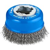 Bosch Professional Accessories Clean Dalgalı Tencere Fır&ccedil;ası (Metal İ&ccedil;in, X-Lock İ&ccedil;in, &Oslash; 75 Mm, Tel Kalınlığı 0,3 Mm, &Oslash; 125 M