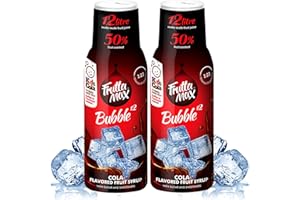 2 paquetes - FruttaMax - Concentrado de jarabe de frutas | Menos azúcar | con un 50% de contenido de fruta | adecuado para máquina de refrescos (2 x 500 ml) (2 x Cola)