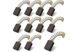 EUYKQNOI Balais Charbon 5x8x15mm pour Meuleuse d'Angle - Lot de 10 Pièces Compatible Bosch/Makita/Dewalt - Haute Conductivité Graphite, Pour Marteau Piqueur et Scie Circulaire