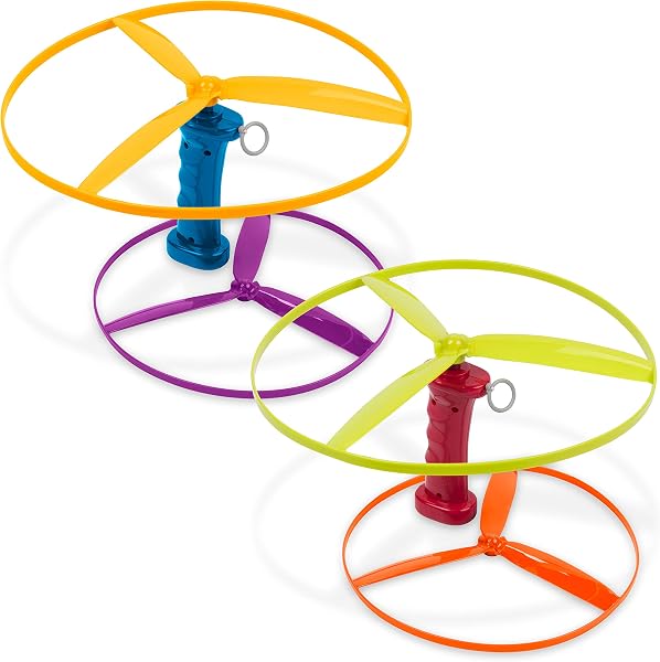 Battat – Flying Disc Toy – 2 Launchers & 4 Discs – Helicopter Playset – Outdoor Toys for Summer – 3+ Years– Skyrocopter - 1