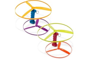 Battat - Skyrocopter - Giocattolo a disco volante con 2 lanciatori e 4 dischi per bambini dai 3 anni+ (6 pezzi)
