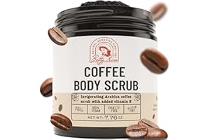 BETTY ROSE'S BOTANICALS Coffee Body Exfoliator Scrub - Body Scrub Exfoliator for Dry Skin, Pure Arabica Coffee with Vitamin E, Scrubs & Body Treatments for Softer and Brighter Skin - Soothing and Revitalizing Spa Body Scrub