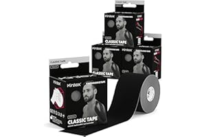 ‎KINTEX Kintex 4 Rollen Kinesiologie Tape Classic, 5 cm x 5 m, hautfreundliches & wasserfestes Kinesiologie Tape, Physio Tape, für Sport & Physiotherapie