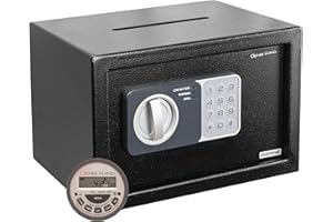 Genie Hand | Time Lock Safe for Home with Key and Lock, High Security Money Box –B-Class Lock - Anti Bounce Technology