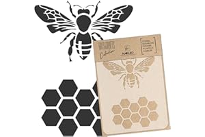 NL NAKLEO ART & WALL DECOR BRICOLAGE réutilisable pochoir en plastique / / A3 A4 A5 Abeille - Nid d'abeille / / Artisanat - Meubles - Scrapbooking - Découpage (21x30cm)