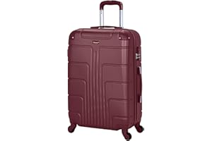 Senator Lightweight Luggage Checked Bag- 24 Inches Hardshell Suitcase Spinner Luggage for Travel | ABS Medium Size Luggage with Spinner Wheels 4 (Checked Luggage 24-Inch, Burgundy)