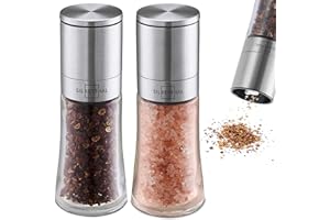 SILBERTHAL Macina sale e pepe - Set sale e pepe manuale - Acciaio inox e vetro