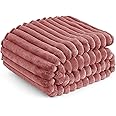 Bedsure Brick Dust Fleece Throw Blanket for Couch - GentleSoft Cozy Soft Blankets for Women, Cute Small Throws for Girls, 50x60 Inches